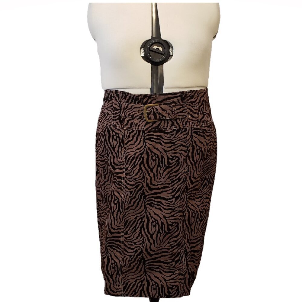 Robert Louis Zebra Print Pencil Skirt Business Girls Night Out, Size 22W